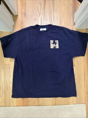 soulcycle Navy Short-Sleeve Tee with Tan Graphic - unisex small (men’s)